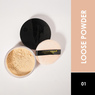 Veeyomee Beauty HD Mattifying Loose Powder for Flawless Matte Finish Setting Powder  Compact(Shade 01, 12 g)