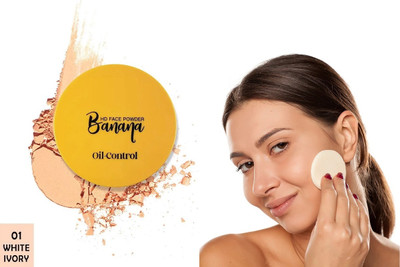 nuvya Banana Translucent Loose Powder for Flawless Makeup Base S1 Compact(ivory, 10 g)
