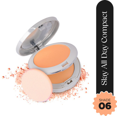 Hilary Rhoda Slay All Day Compact | 2 in 1 Compact | Matte & Shimmer Finish  Compact(Matte 2 - Shade 06, 20 g)