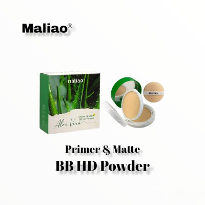 maliao Aloevera Primer & Matte BB HD Powder Compact ** Compact(Bright, 20 g)