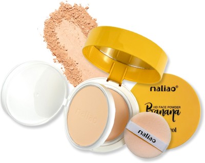 maliao Banana HD 2 IN 1 Oil-Control Face Powder Compact - Matte Finish Compact(SOFT IVORY, 20 g)