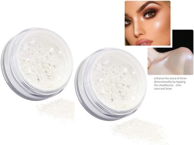 THTC Pro Illumination Face Shiny White Highlighter & Glitter Powder(Cool White)