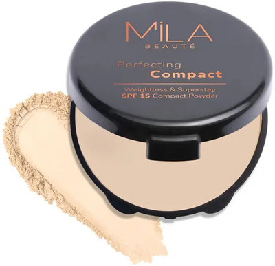 mila beaute Superstay Perfecting Compact Powder Lightweight Finish SPF15 (NATURAL16g) Compact(Ivory, 16 g)