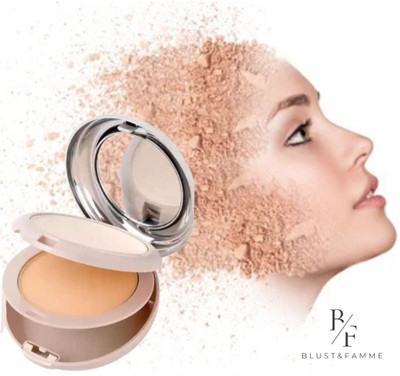 BLUST&FAMME Every Day compact powder soft matte finish pack of 1 Compact(Black, 10 ml)