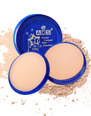 ads Gentle Exfoliating 2 in 1 Blue Compact For Flawless Make Up Compact(PC Compact Blue, 50 g)