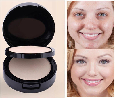 YAWI 2 in 1 Oil Control Highlighting Complex Compact Powder Compact(ivory, 18 g)