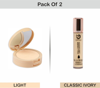 MATTLOOK Perfect Look Oil Control 2 In 1 Formula + Full Coverage Jumbo Concealer Compact(06 FAIR, 20 g)