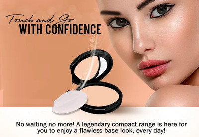 FELICECHIARA Compact Powder Instant Glow Brightening Matte Finish Formula Compact(SKIN, 20 g)