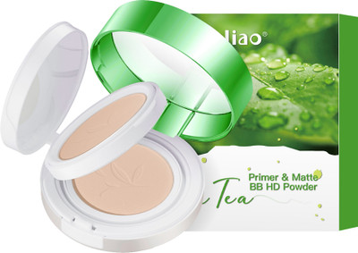 maliao Primer & Matte BB HD Powder with Green Tea Extract - Smooth & Flawless Finish Compact(SOFT IVORY, 20 g)