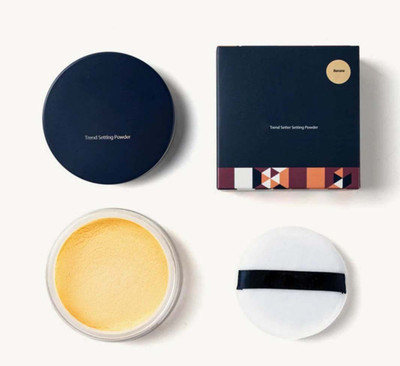 GABBU Lightweight & Long Lasting Ultra Fine Setting Powder Compact(BANANA, 8 g)