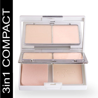 MYEONG FACE MAKE UP USE 3 IN 1 COMPACT POWDER LONG LASTING Compact(BEIGE, 18.6 g)