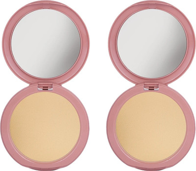 Dazller Powder, (Pack of 2) Velvety Natural Finish, Oil-Control Compact(8002 Honey, 9 g)