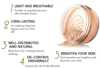 Aylily Banana Loose Mattifying Powder  Compact(Light Beige, 15 g)