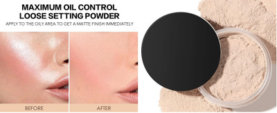 BLUEMERMAID MATTE LOOSE POWDER FOR MAKEUP SETTING Compact(BEIGE, 15 g)