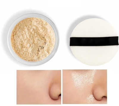WOONGMI Long Lasting Setting Loose Powder Compact(Banana, 8 g)