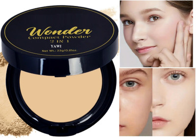 YAWI 24H Oil Control Pressed Setting Powder With Shine Free Compact(SKIN, 23 g)