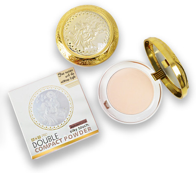 adbeni Imported Double Compact Powder | Silky Smooth Touch with Matte & Shimmery Finish Compact(Shade-02, 21 g)