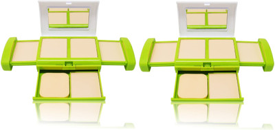 ADJD 5 IN 1 Wonderful Pressed Powder Compact GREEN TEA  Compact(MULTI COLOR, 100 g)