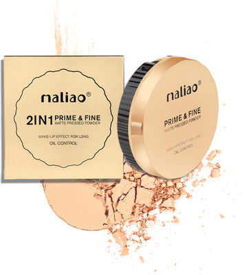 maliao Oil Control 2 in 1 Prime & Fine Matte Pressed Powder  Compact(NATURAL BEIGE, 20 g)