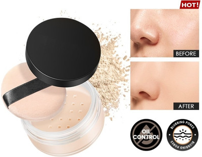 MYEONG Matte Finishing Powder Translucent Loose Setting Loose Powder Compact(Soft Beige, 12 g)