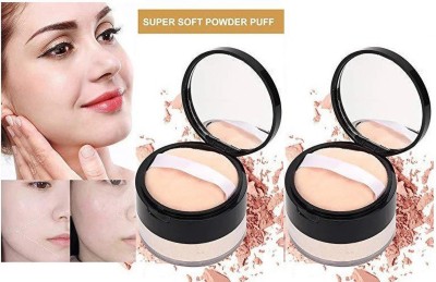 Emijun LONG LASTING & WATERPROOF LOOSE POWDER COMPACT COMBO Compact(NATURAL BEIGE, 20 g)