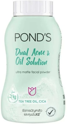 SHIVAMAX POND Dual Acne & Oil Solution Ultra Matte Facial Powder(Tea Tree Oil, CICA) Compact(LIGHT GREEN, 50 g)