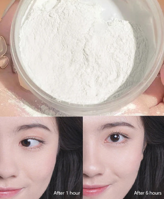 MYEONG Instant Glow Powder For Skin Brightening & Oil Control Setting Powder Compact(White Translucent, 15 g)