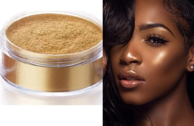 Latixmat Best shimmer highlighter Perfect Professional Make Up Face & Shimmer Highlighter Compact(SHIMMER GOLDEN, 15 g)