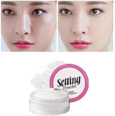 HUZURLU Loose Powder White Color Translucent Light Smooth Setting Powder Compact(WHITE, 10 ml)