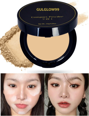 GULGLOW99 Lasting Waterproof Oil Control Matte Flawless Face Pressed Powder Compact(NATURAL, 23 g)