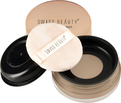 SWISS BEAUTY Fine Loose Finish Powder Compact(MEDIUM/MOYEN, 8 g)
