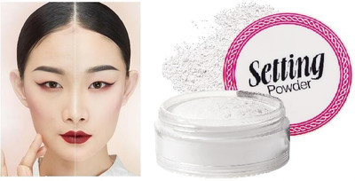 AFARAXIA new loose compact powder matte loose powder makeup setting powder// Compact(white, 10 g)