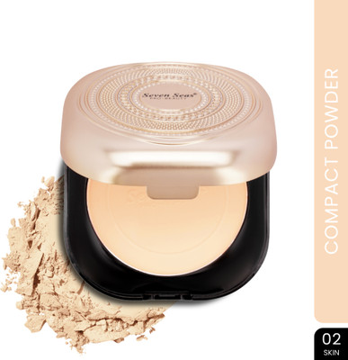 Seven Seas HD Full Coverage Compact Powder 2in1 Oil Control | Lightweight and Long Lasting Compact(Skin, 42.8 g)