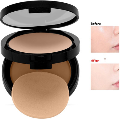 Vyomiris 2 In 1 Pressed Matte & Shimmer With Mirror For Girl's And Women's Compact(beige, 18 g)