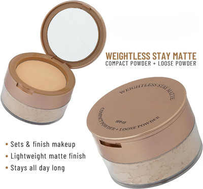 Yuency BEST 2 IN 1 COMPACT POWDER MATTE + PORELESS Compact(Banana, 22 ml)