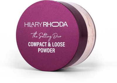 Hilary Rhoda The Setting Duo Compact &Loose Powder| 2-in-1 Compact &Loose Powder|Matte Finish Compact(Shade 2-Natural, 32 g)