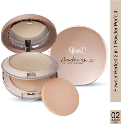 Glam21 Cosmetics Perfect Complexion Compact Powder for Oil Control& Longlasting Soft Matte Finish Compact(Classic Ivory, 24 g)