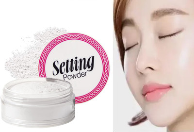 AFARAXIA best loose compact powder matte loose powder makeup setting powder// Compact(white, 10 g)