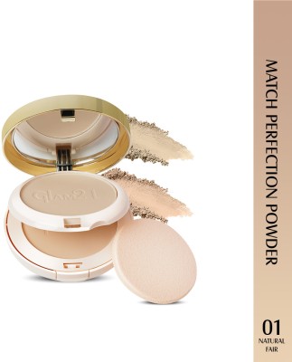 Glam21 Cosmetics Match Perfection Multi-Mineral Powder to Instant Oil Free Velvety Glow | 2-in-1 Compact(Natural Fair, 20 g)
