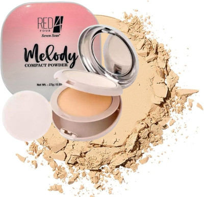 RED4 Meelody 2 In 1 Matte & Shimmer Waterproof Compact Powder face 1 Compact(multi, 27 g)