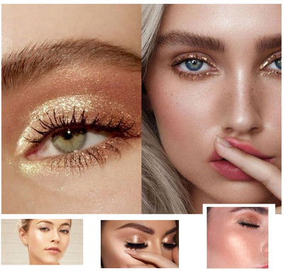 REIMICHI Illuminater Glow and Brighten Gold Dust Shimmer For Professional Look Highlighter(GOLDEN)