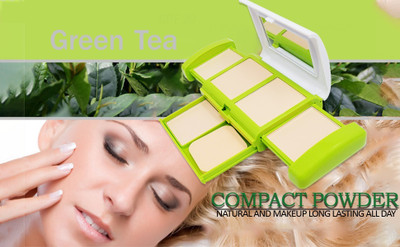 Emijun 5 IN 1 GREEN TEA EXTRACTS PROFESSIONAL MAKE UP LONG LASTING Compact(Multicolor, 40 g)