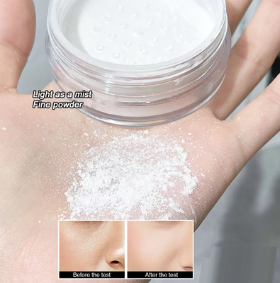 MYEONG Lightweight And Long Lasting Setting Loose Powder For Face Powder Compact(Matte Translucent, 10 g)