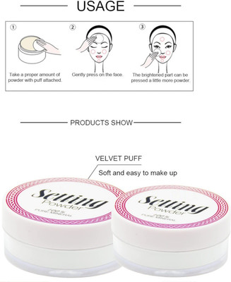 JANOST High Definition Ultra Fine Matte Loose Powder Compact Pack Of 2 Compact(Matte Translucent, 40 g)