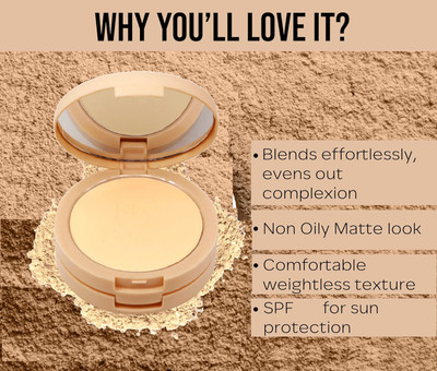 Sheny ALL Compact Powder for Oil Control & Soft Matte Finish Compact (BEIGE, 16 g) Compact(BEIGE, 16 g)