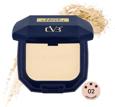 CVB FACE PERFECT SINGLE FOUNDATION PRESSED POWDER OIL CONTROL & MATTE Compact(SOFT IVORY, 15 g)