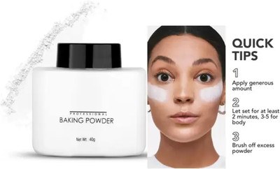 DARVING Loose Setting Powder Waterproof Matte Setting Finish Makeup Oil-control Compact(WHITE, 40 g)