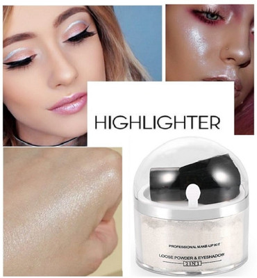 GFSU - GO FOR SOMETHING UNIQUE Perfect Whitening Shimmer Loose Powder & Highlighter Compact(Silver, 20 g)