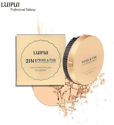 Luipui Oil Control 2 in 1 Prime & Fine Matte Pressed Compact Powder Compact(NATURAL BEIGE, 20 g)