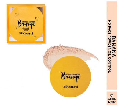 nuvya Banana Loose Powder for Natural Matte Look and Smooth Skin Texture S1 Compact(ivory, 10 g)
